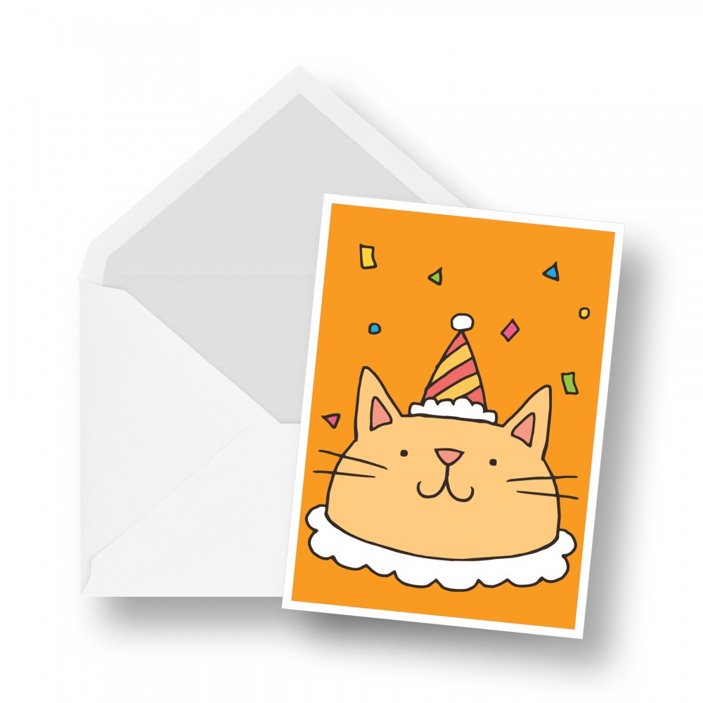 Birthday Card - Happy Cat