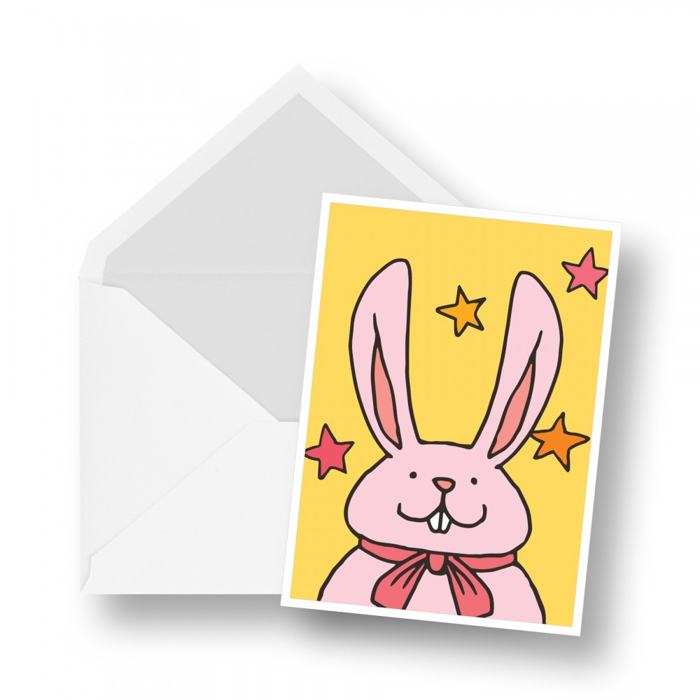 Birthday Card - Happy Rabbit